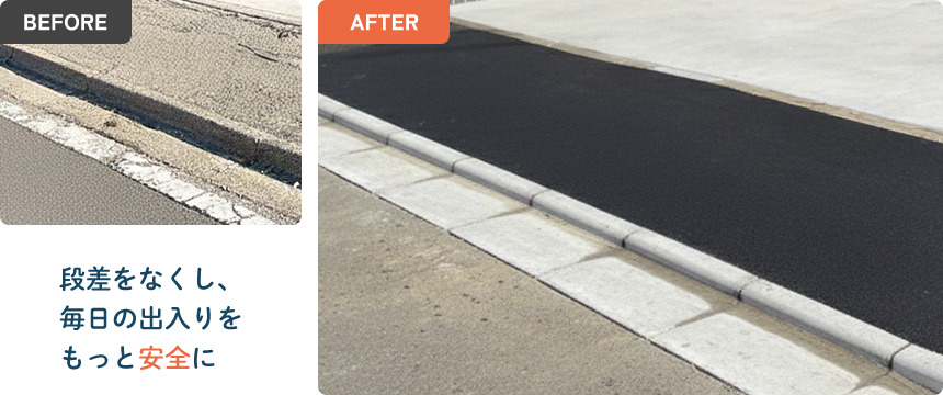段差をなくし、毎日の出入りをもっと安全に